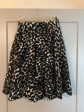Gucci Black & White Printed Circle Skirt